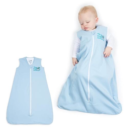 Baby Merlin's Magic Dreamsack - 100% Cotton Wearable Blanket Sleep Sack - Winter Baby Sleep Sack for 6-12 Months Babies - Promotes Restful Sleep and Liberty of Movement - Blue