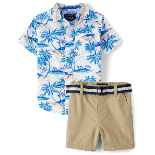 Baby And Toddler Boys Palm Tree 2-Piece Outfit Set - Multi