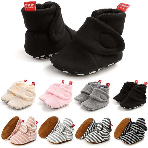 Baby Booties Infant Newborn Boys Girls Slippers Warm Crib Sock Shoes Indoor First Walker Prewalker