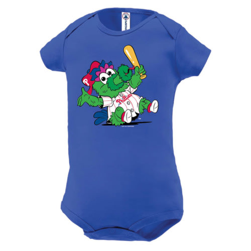 Philadelphia Phillies Phillie Phanatic Baby Baby Mascot Blue One Piece