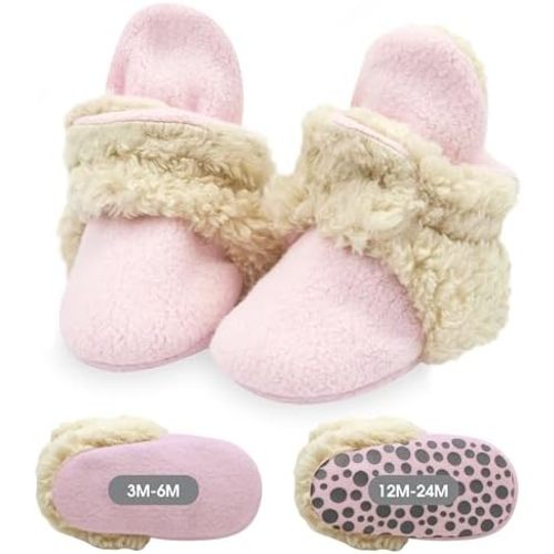 Zutano unisex-baby Cozie Fleece Baby Booties With Grippers