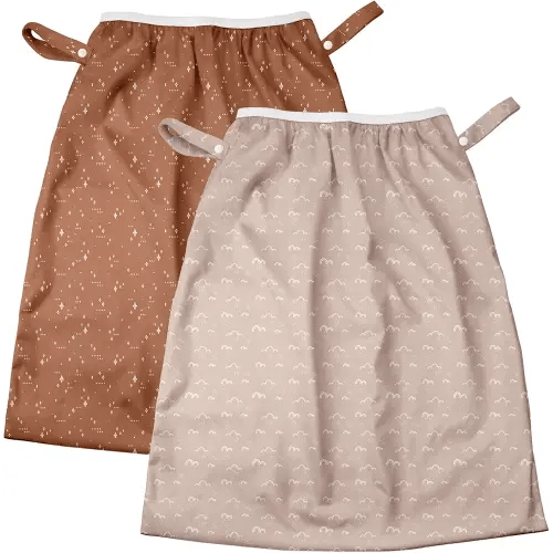 Mama Koala Pail Liner for Cloth Diapers, Reusable and Washable Waterproof Pail Liner with Strap for Diaper Pails, 2 Pack(P001)