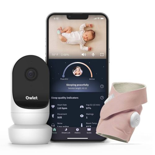 Owlet Dream Duo 2 Video Monitor, Color: Dusky Pink