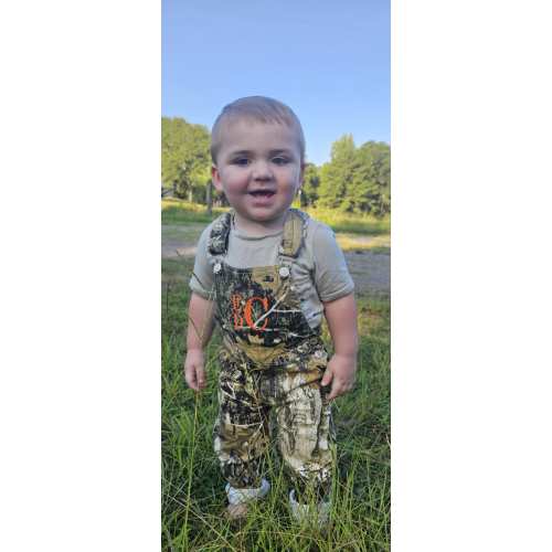 Real tree Camo Jean overalls no embroidery (9-12months)