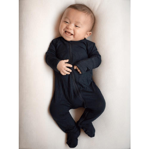 2-Way Zip Footie, Black