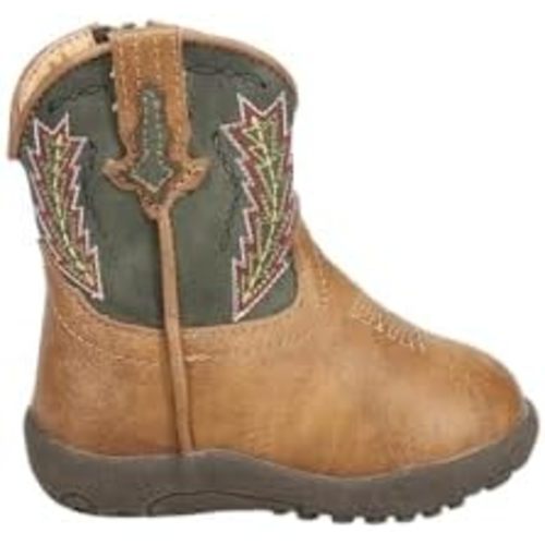 ROPER Infant Girls Cowbaby Arrowheads Round Toe Casual Boots Mid Calf - Brown, Green