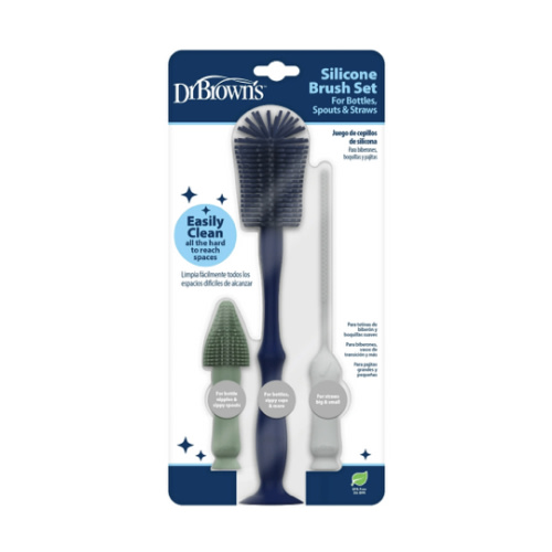 Dr. Brown's Silicone Cleaning Brush Set with Bottle, Spout, and Straw Brushes, BPA Free, 3 Pack - Walmart.com