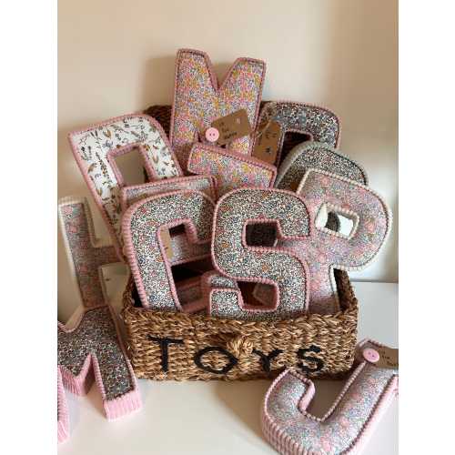 Liberty London nursery fabric letters