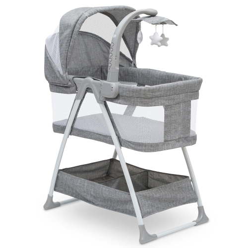 Delta Children Ultralight City Sleeper Bassinet, Grey Tweed - Walmart.ca