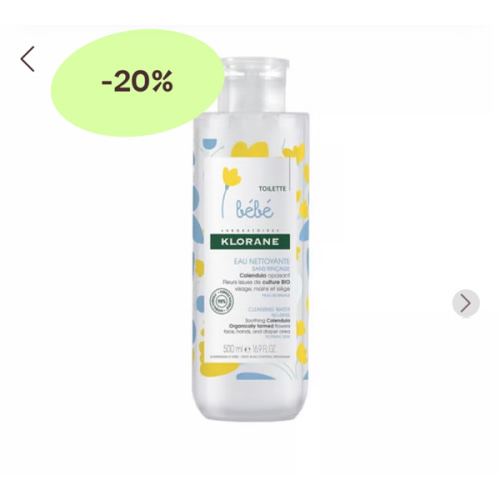 Klorane Baby Cleansing Water 500ml (16.91fl oz)