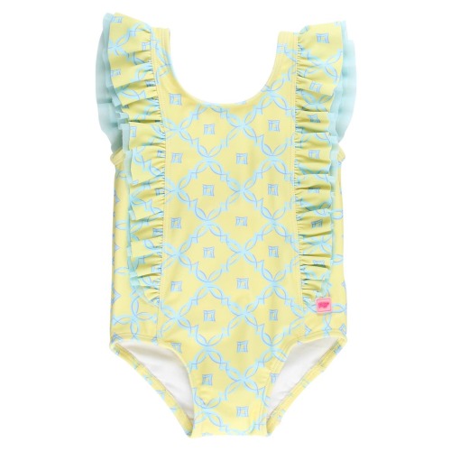 Kids' Banana Coastal Cham UPF 50+ One-Piece Swimsuit