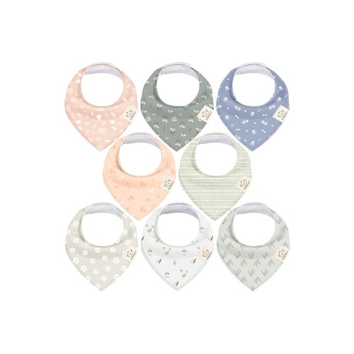 8-Pack Organic Bandana Bibs