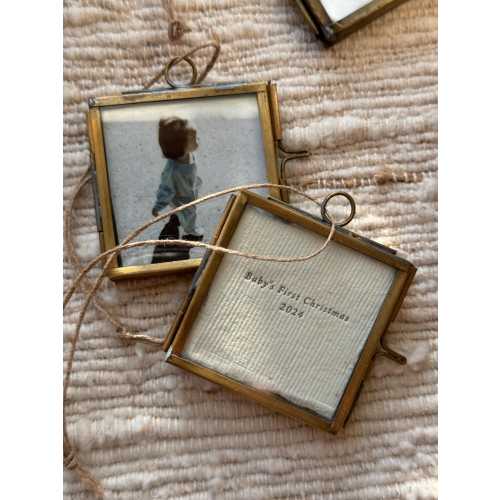 Baby&#39;s First Christmas 2025/ 2024 Christmas Ornament/ Holiday Ornament, Holiday Photo frame, Mini Frame