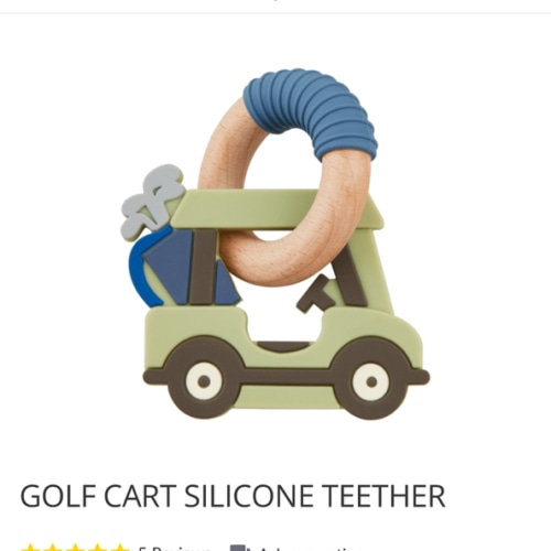 Golf Cart Silicone Teether | Mud Pie