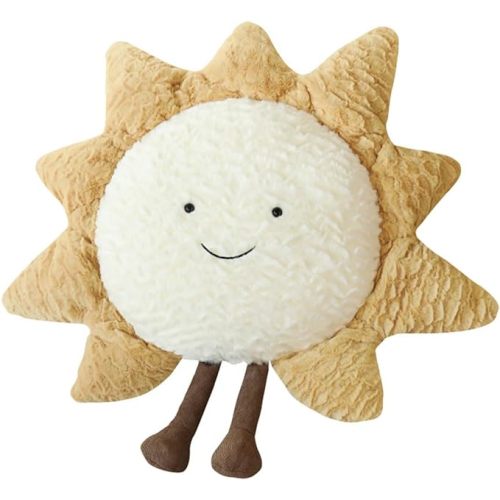 Comfortable Sun Throw Pillow Stars Moon Sofa Cushion Lovely Exquisite Cushion (15.7in, Sun)