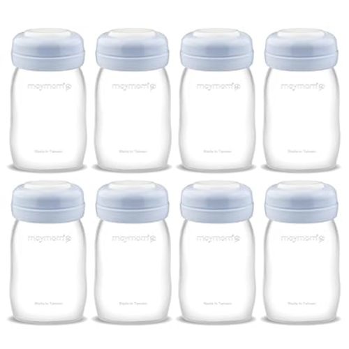 Maymom Wide Neck Breastmilk Collection n Storage Bottle 5.4 oz; Re-markable SureSeal Disc. Fits Spectra S2 Spectra S1 Spectra 9 Plus.