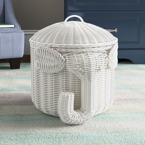 Bayou Breeze Quamba Elephant Wicker Storage Basket "& Reviews" | Wayfair