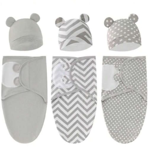 3pcs Newborn Sleeping Bag, Swaddle Wrap And Hat Set | SHEIN USA