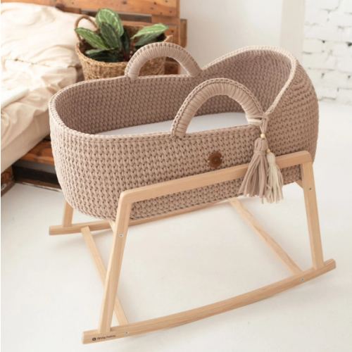 XL Moses Basket with Round Hood | Safe & Unique by Anzy Home