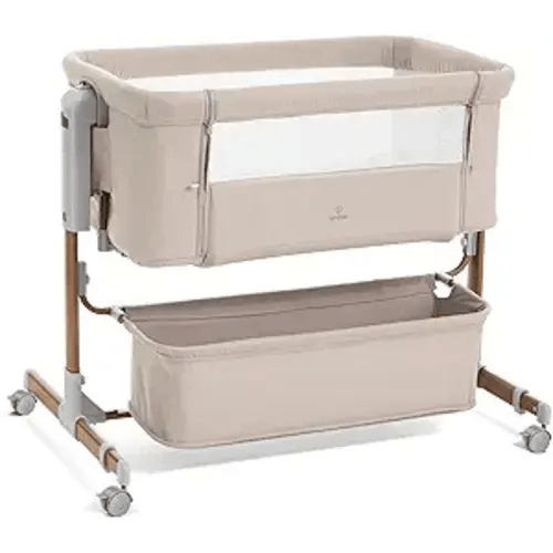 3 in 1 Baby Bassinet, Rocking Bassinet, Bedside Bassinet, 6-Height Adjustable, Bassinet Bedside Sleeper, Bedside Bassient for Baby with Comfy Mattress, Breathable Mesh, Large Storage Basket