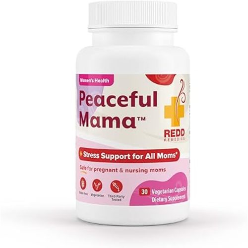 Redd Remedies, Peaceful Mama, Women's Stress Relief Supplement, Mood Support for Moms, 30 Capsules