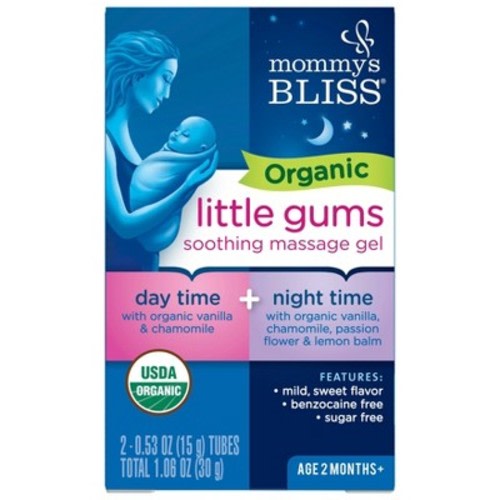 Mommy's Bliss Organic Little Gums Soothing Massage Gel Day & Night Combo - 2ct/1.06oz