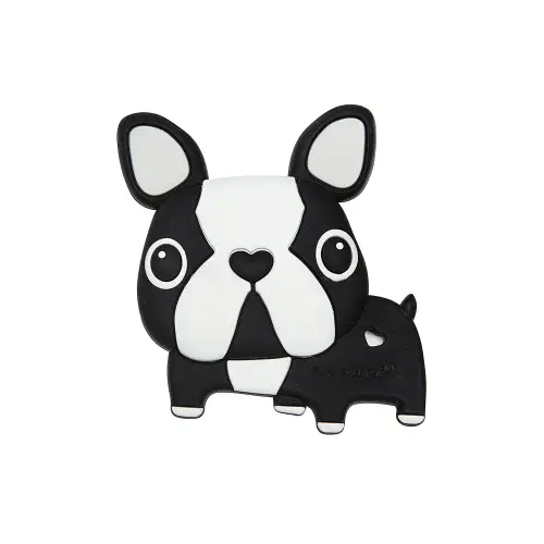 Loulou Lollipop Boston Terrier Soft Silicone Teether - Premium Baby Teether Toy