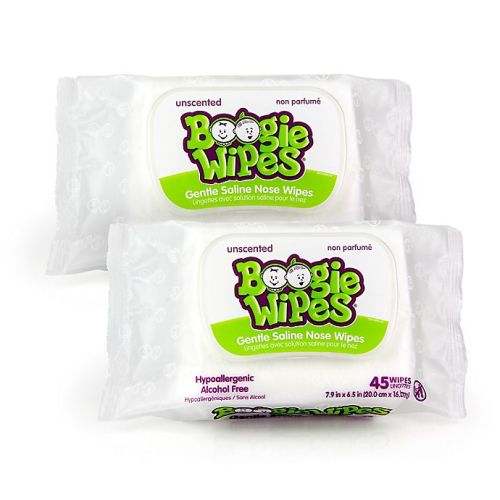 Boogie Wipes® 2-Pack 45-Count Saline Wipes in UnscentedBoogie Wipes® 2-Pack 45-Count Saline Wipes in Unscented