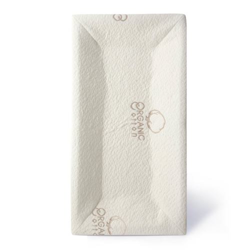 LA Baby 4-Sided 32" Diaper Changing Pad with 100% Organic Cotton Top Layer on Waterproof Cover, Ecru