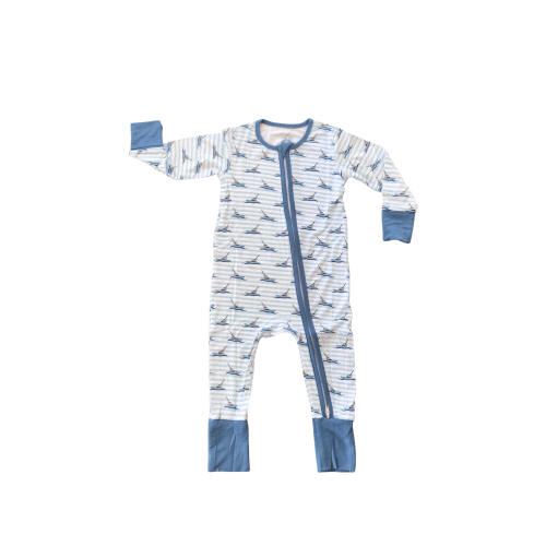 Dream Boat Blue Zippy Pajama 6-12M
