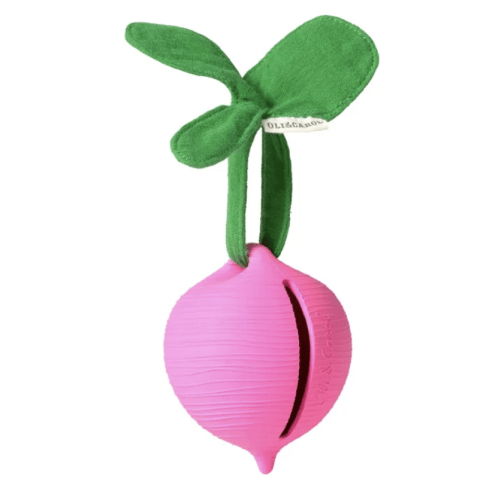 Ramona the radish pacifier holder