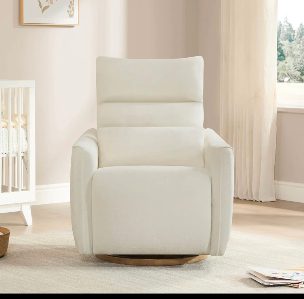 Janice Power Swivel Nursery Glider Recliner with Power Headrest