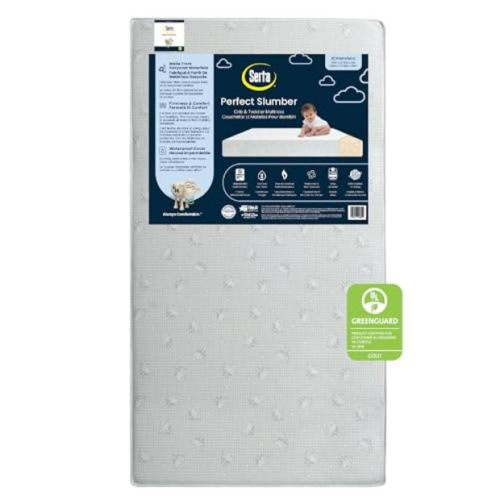 Delta Children Serta Perfect Slumber Dual Sided Crib and Toddler Mattress