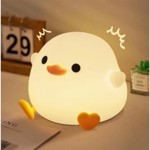 Mukola DoDo Duck Night Light – Silicone Duck Lamp, Rechargeable with Timer & Tap Control, Dimmable for Kids & Adults