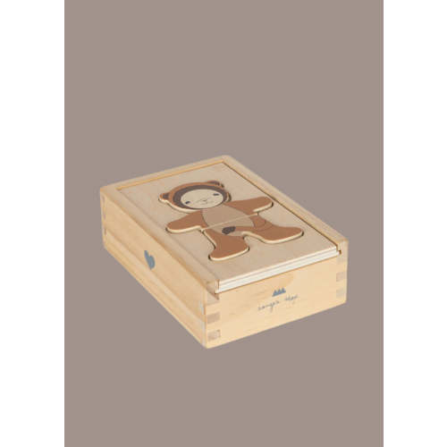Konges Sloejd | Wooden Teddy Dress-up Puzzle - Animals