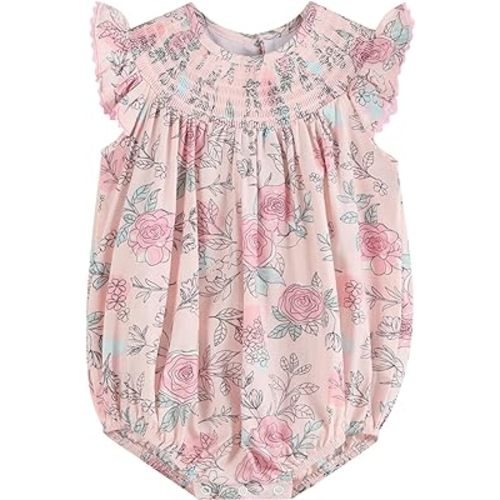 Girls Baby and Toddler Smocked Romper 3-6mo