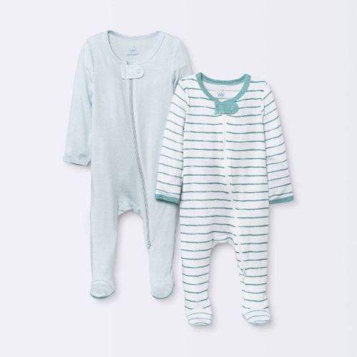 Baby Boys' 2pk Modal Sleep N' Play - Cloud Island™ Aqua Blue