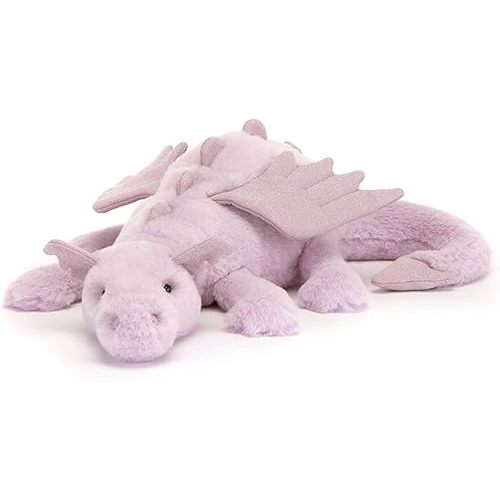 Jellycat Lavender Dragon Stuffed Animal, Large 19.5 inches | Mythical Plush Toy | Classic Children's Gift