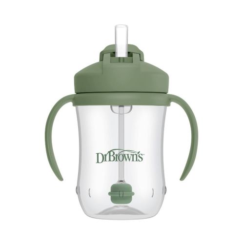 Dr. Brown's Milestones 9 Fl Oz Baby First Straw Cup - Sage