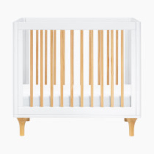 babyletto Lolly 4-in-1 Convertible Mini Crib and Twin Bed with Toddler Bed Conversion Kit - White / Natural