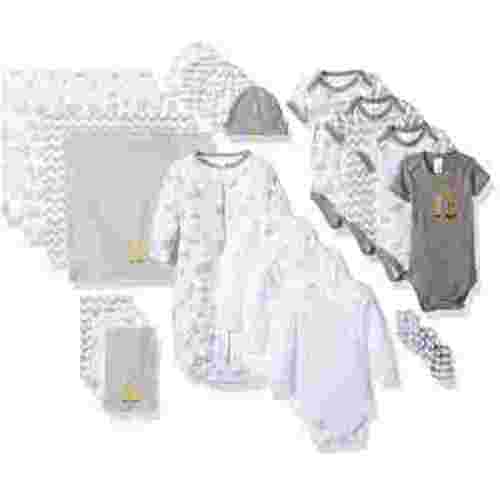Spasilk Baby 23-Piece Essential Layette Set for Newborns, Gray