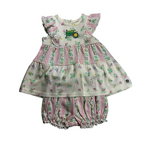 John Deere Infant Girl 2 pc. Bloomer Set Twin Print at Tractor Supply Co