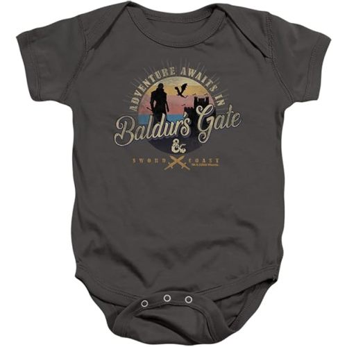 Popfunk Classic Dungeons and Dragons Baldur's Gate Unisex Infant Snap Suit for Baby