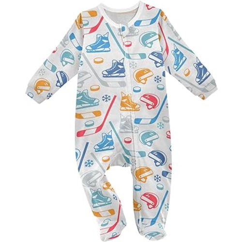 Dussdil Baby One-Piece Footies Newborn Rompers Pajamas Cotton Footed Pjs for Sleep Play Boys Girls