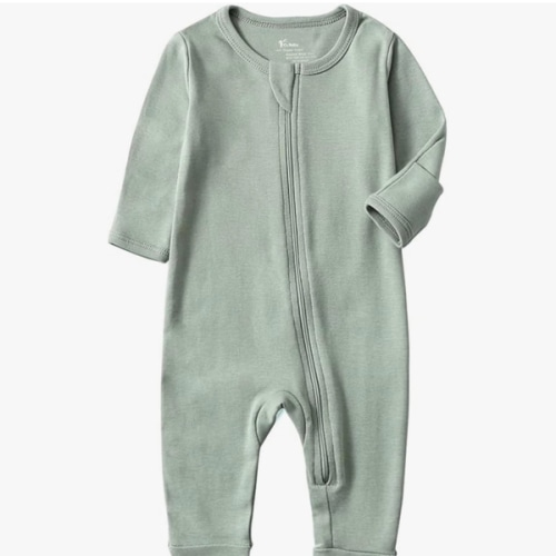 O2 BABY Baby Boys Girls Organic Cotton Zip-Front Sleeper Pajamas, Footed Sleep 'n Play