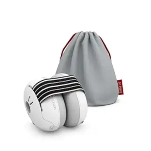 Alpine Muffy Baby Ear Protection for Babies and Toddlers up to 36 Months - CE & ANSI Certified - Noise Reduction Earmuffs - Comfortable Baby Headphones Against Hearing Damage & Improves Sleep - Black