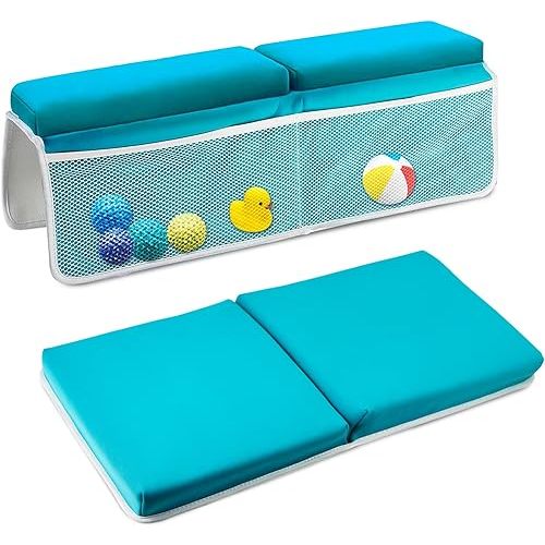 Baby Bath Kneeler and Elbow Rest Pad Set, Bathtub Kneeling Pad, Baby Accessories for Bath, Relieve Your Knees and Elbows
