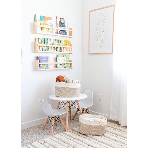 OrganiHaus Set of 3 Woven Baskets for Organizing, Cotton Rope Basket for Decor, Shoe Basket Organizers & Storage, Decorative Storage Baskets & Bins, Cute Storage Basket for Toys & Cloths, Brown - Brown / Off-White - 3-Pack