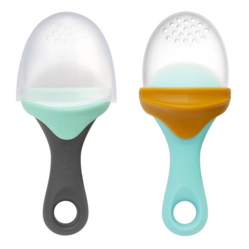 2pc Boon Pulp Silicone Feeder Fruit/Vegetable Pacifier Baby 6m+ Mint/Charcoal