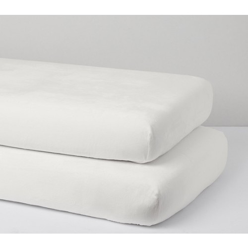 Luxe Solid Chamois Crib Fitted Sheet | Pottery Barn Kids